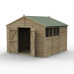 4Life Overlap Pressure Treated 10 x 10 Apex Double Door Shed